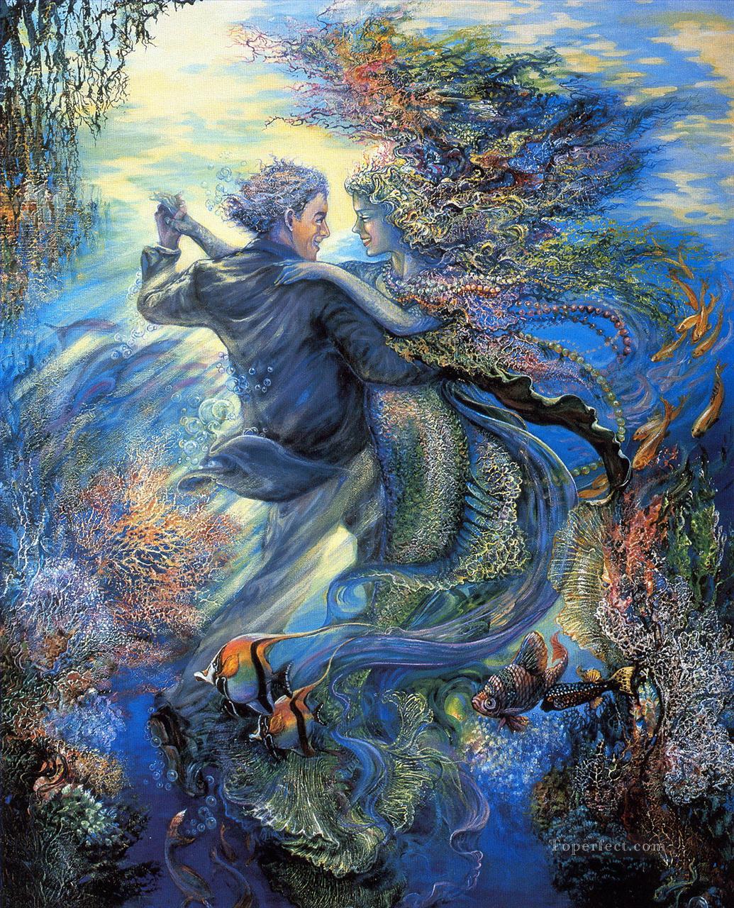 JW for the love of a mermaid ocean Oil Paintings